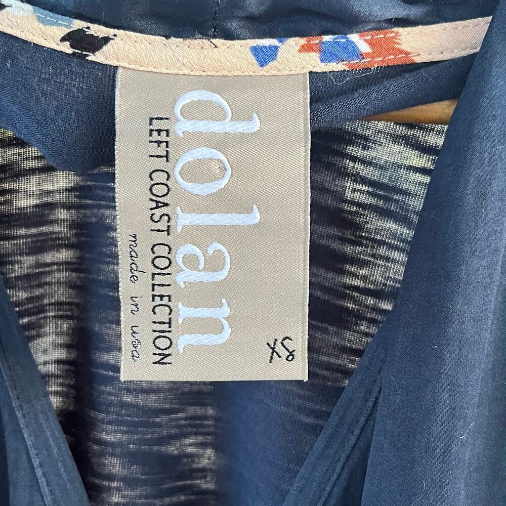 Anthropologie Dolan Women's Blue Wrap Front Top Size XS - Picture 6 of 8